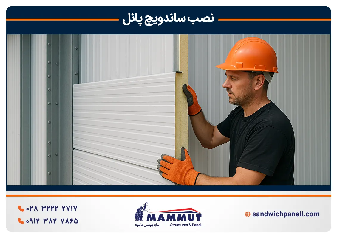 نصب ساندویچ پانل دیواری