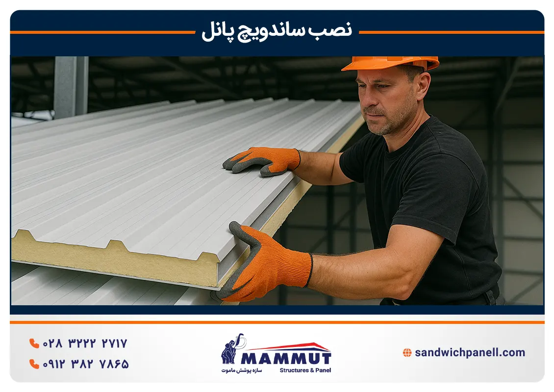 نصب ساندویچ پانل سقفی