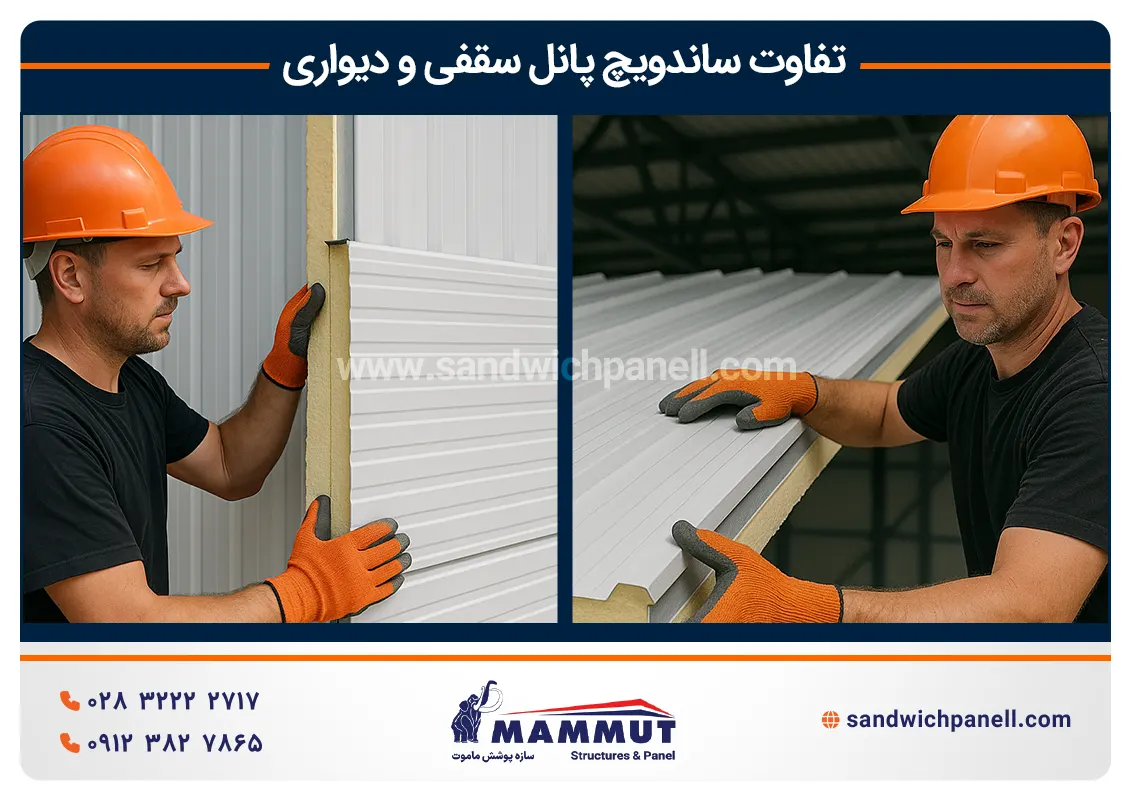 مقایسه ساندویچ پانل سقفی و دیواری