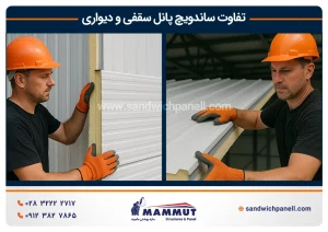 مقایسه ساندویچ پانل سقفی و دیواری
