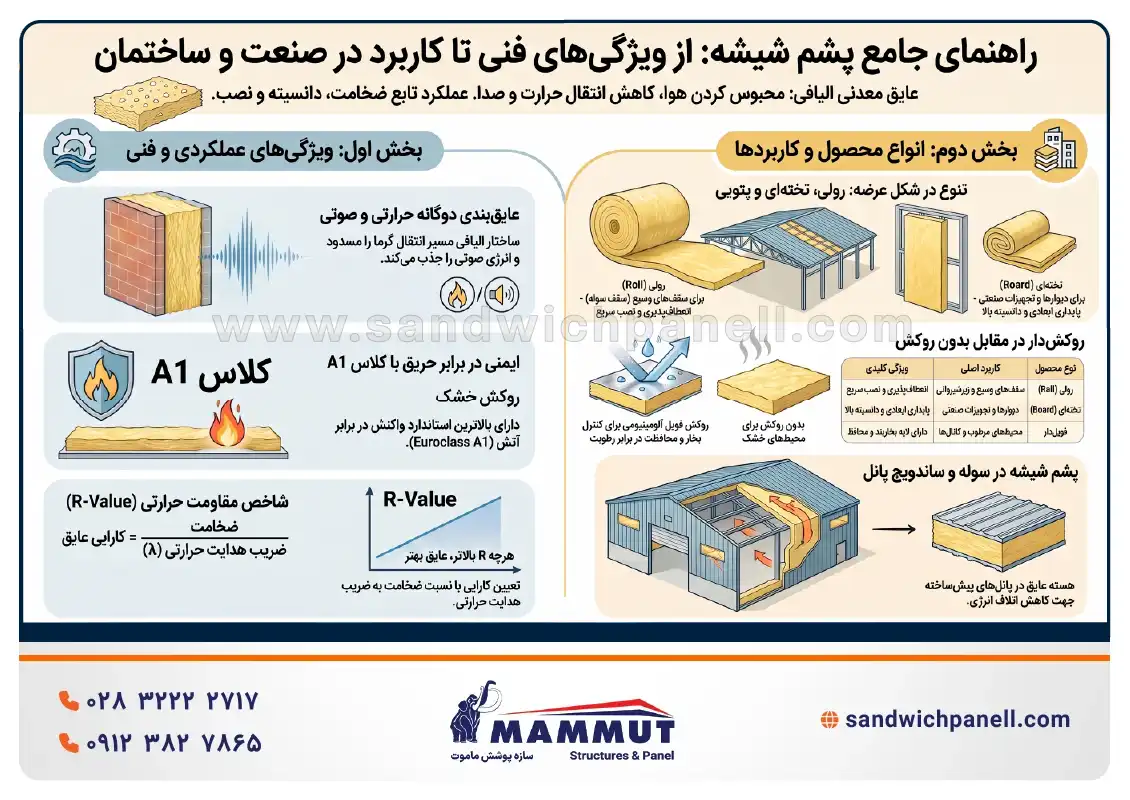 پشم شیشه چه خواصی دارد