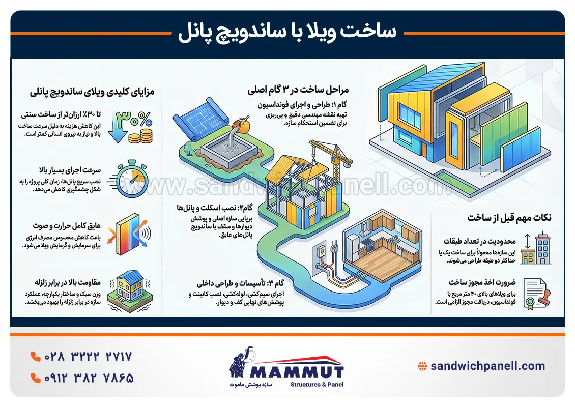 ساخت ویلا با ساندویچ پانل
