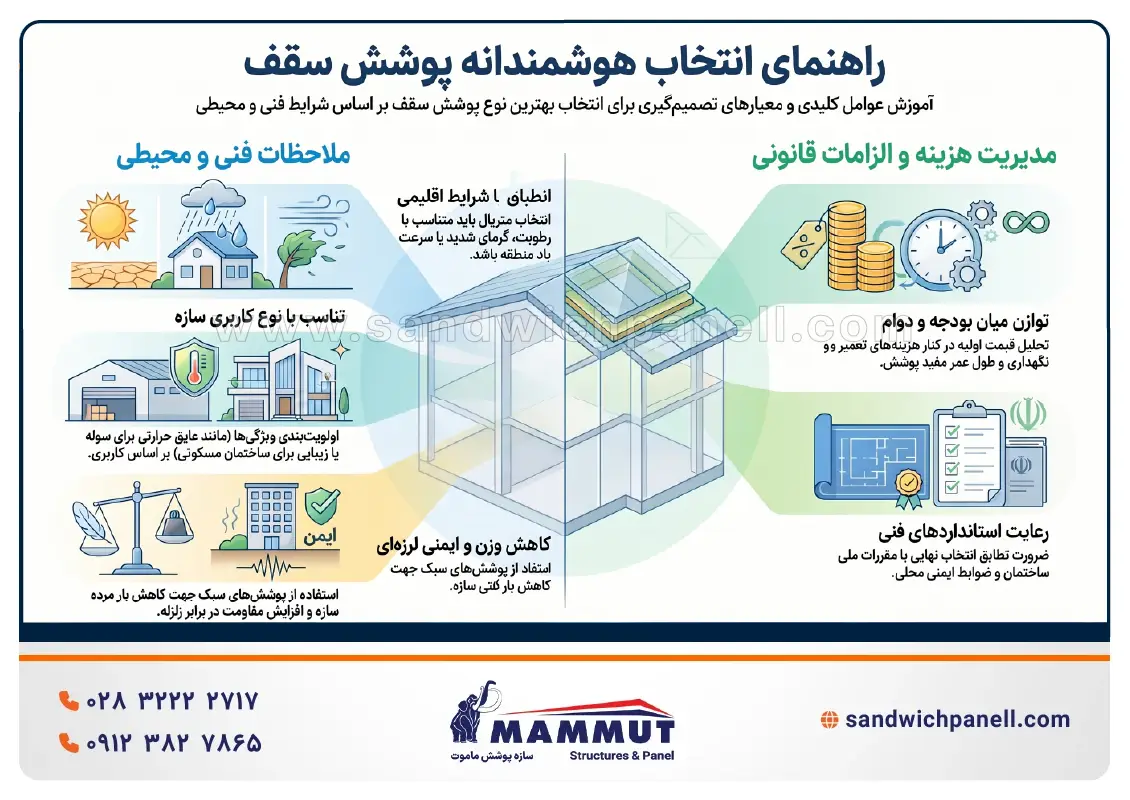 نکات مهم انتخاب پوشش سقف
