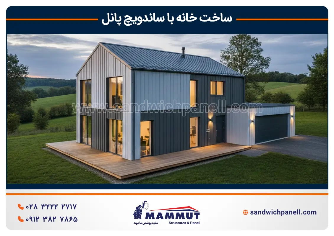 خانه ساخته شده با ساندویچ پانل