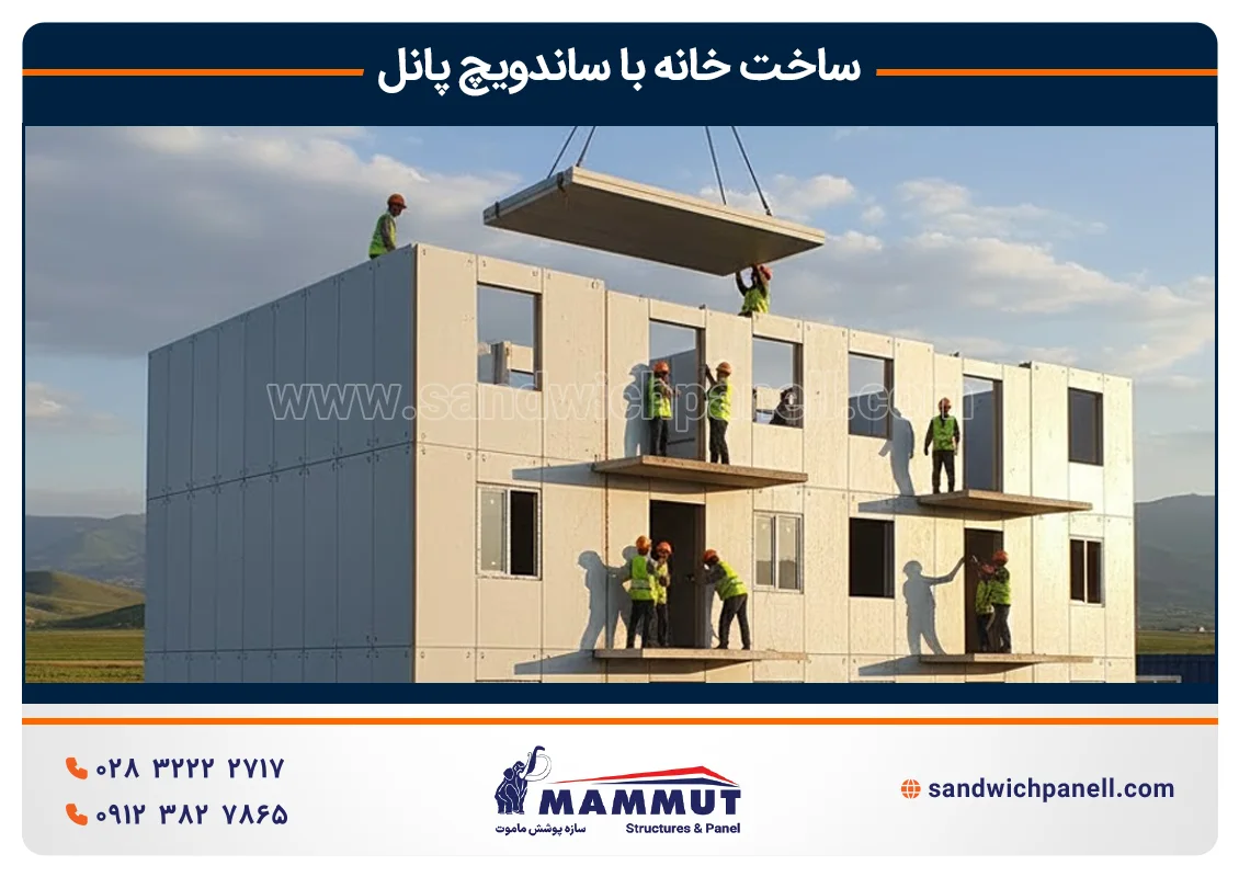 هزینه ساخت خانه با ساندویچ پانل