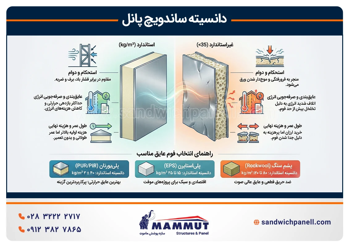 دانسیته ساندویچ پانل