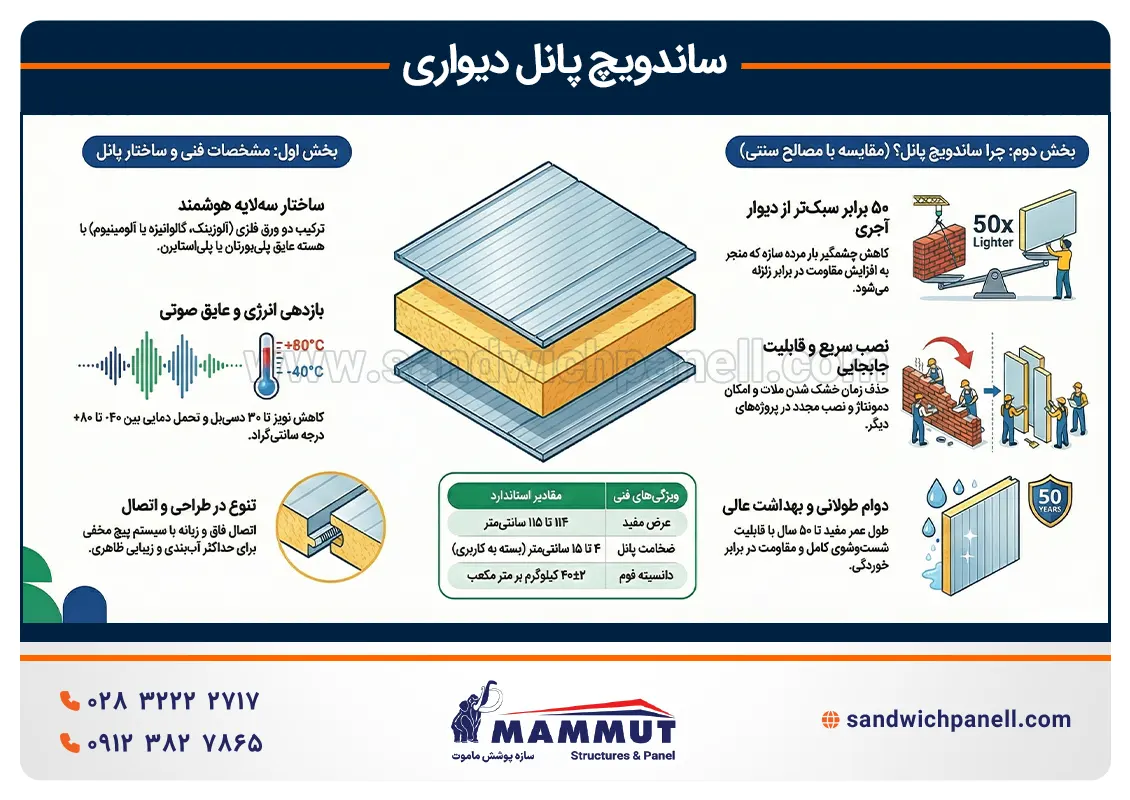 ساندویچ پانل دیواری