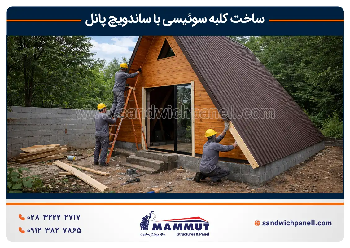 کلبه سوئیسی با ساندویچ پانل