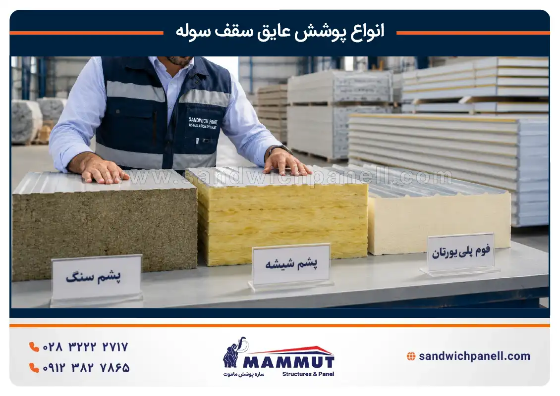 انواع پوشش عایق سقف سوله